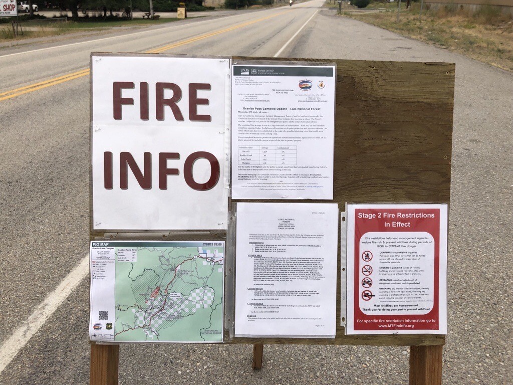 Granite Pass Fire Info