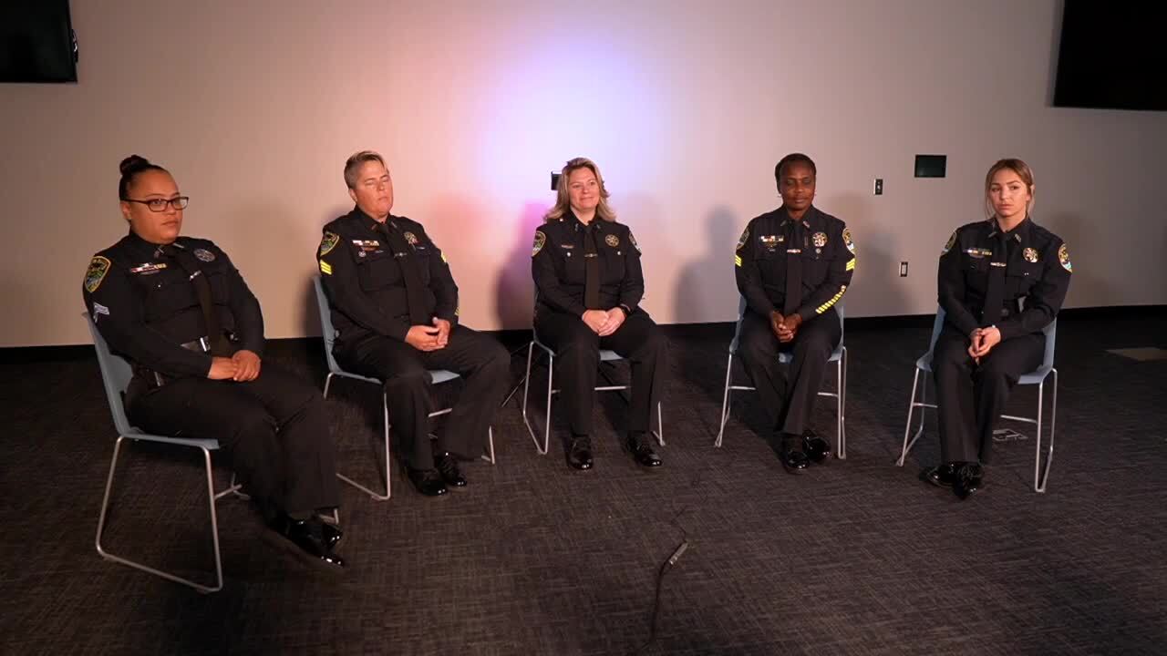 Deputy Chief Vanessa Snow and 4 other Boynton Beach police officers sit