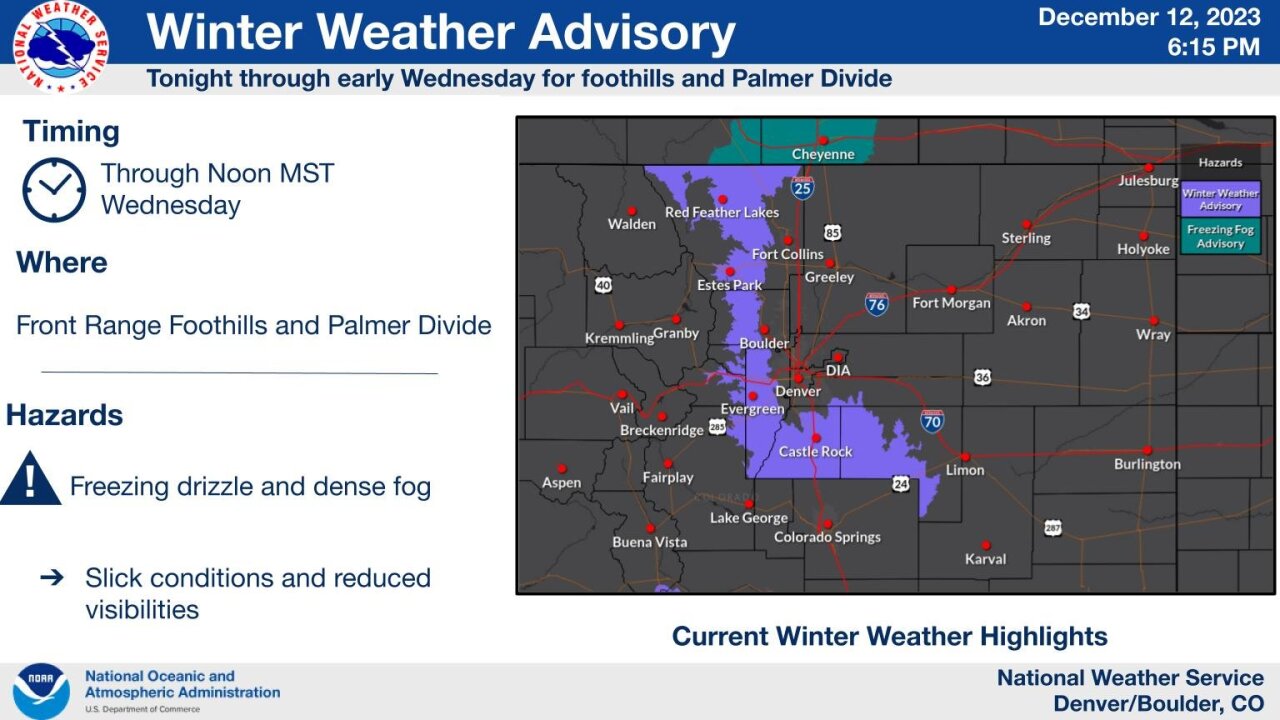 NWS winter weather advisory 12-12-23