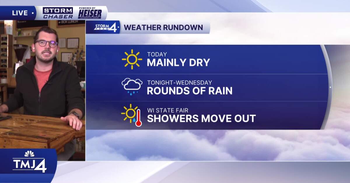 Southeast Wisconsin weather: Sunshine, then rounds of rain