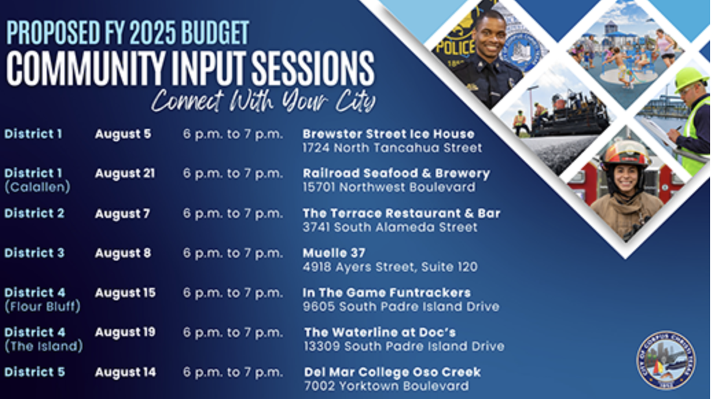 Fiscal Year 2025 Budget Community Input sessions