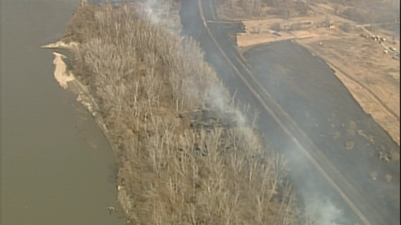 PHOTOS:50+ acres burned in Platte Co. grass fire