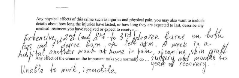 Boulder victim statement