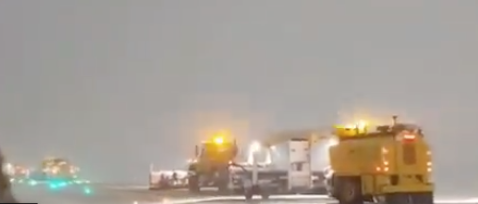 Snow removal at the airport