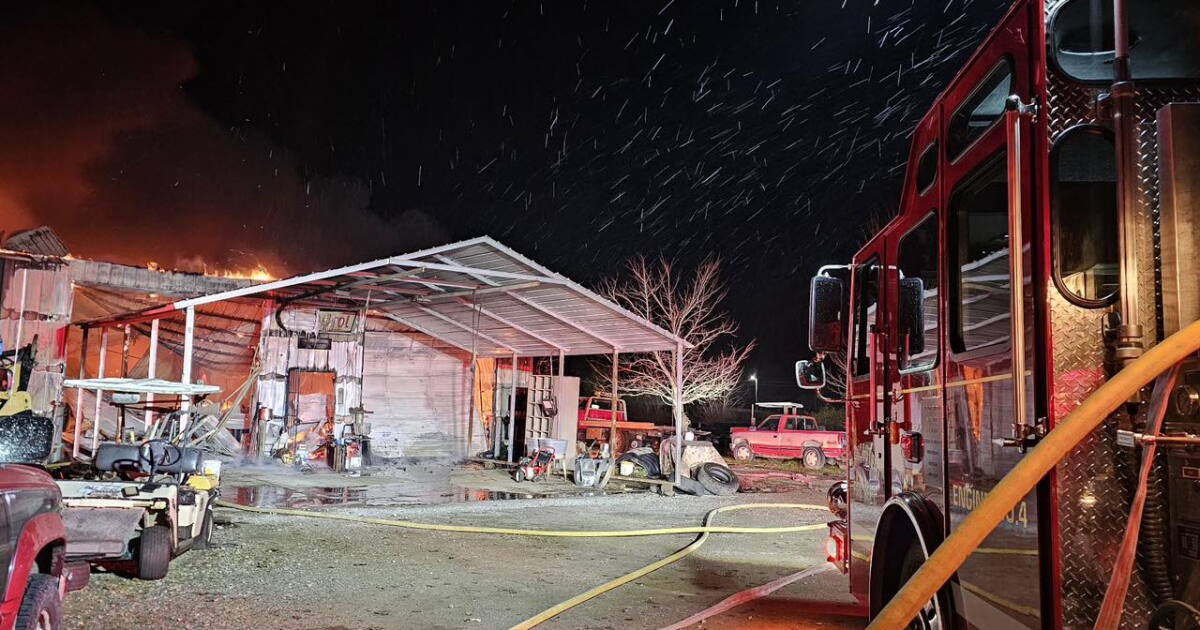 Multiple agencies assist in extinguishing large structure fire in ...