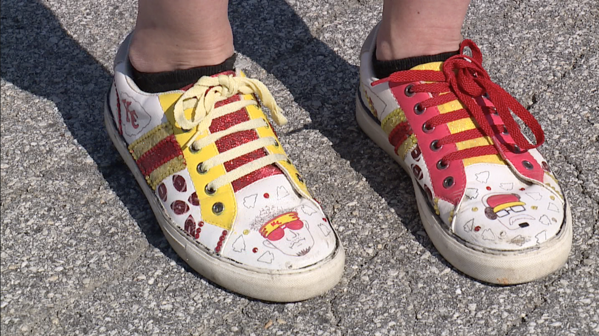 Katie Morey's decorated shoes