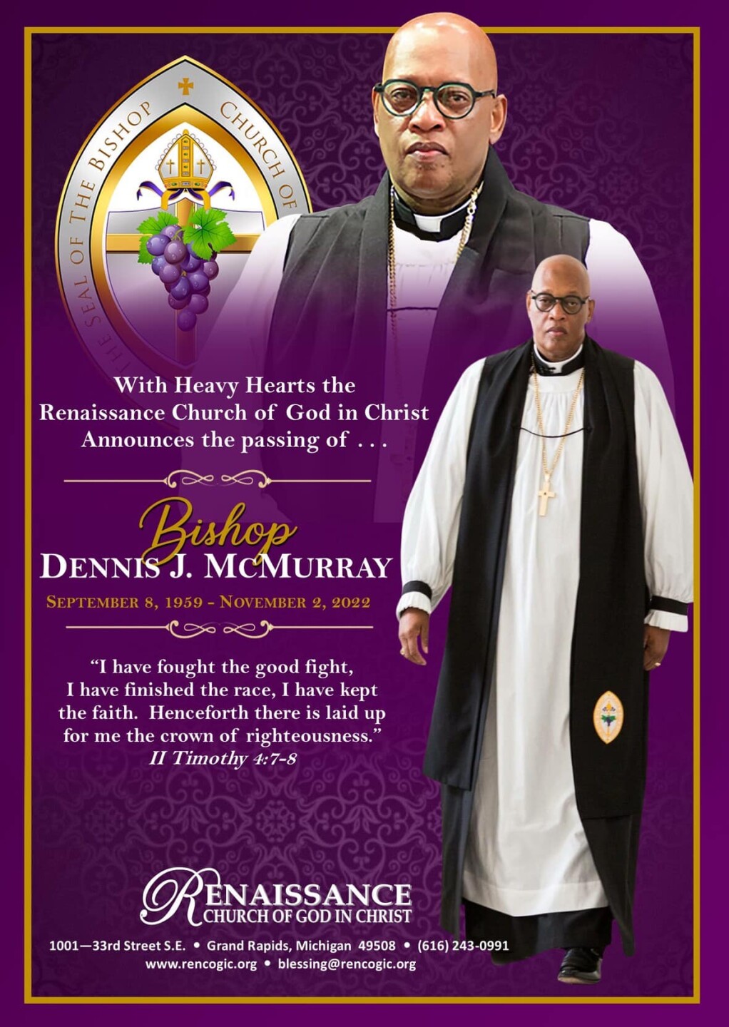 Bishop McMurray passes away