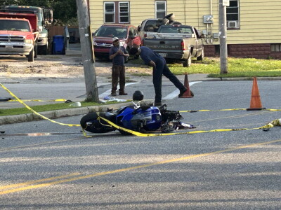 Motorcycle crash on Pearl Road and Cypress Avenue