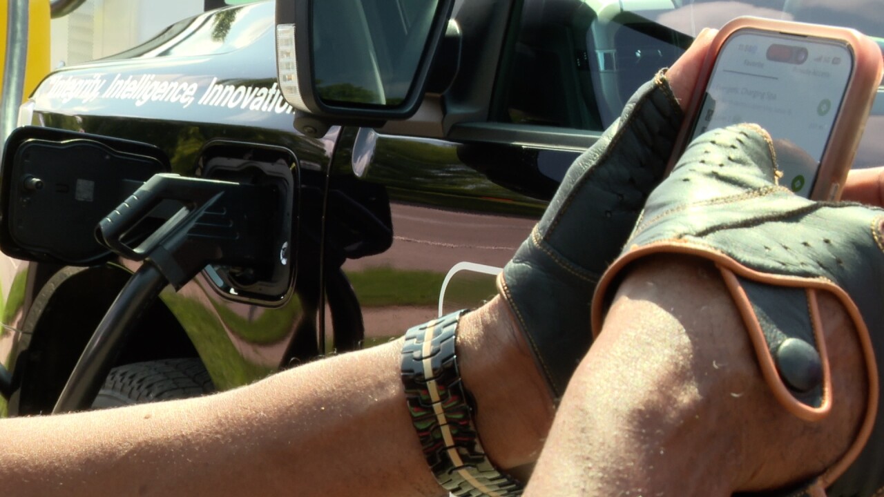 Derek Braswell using EV Charging App