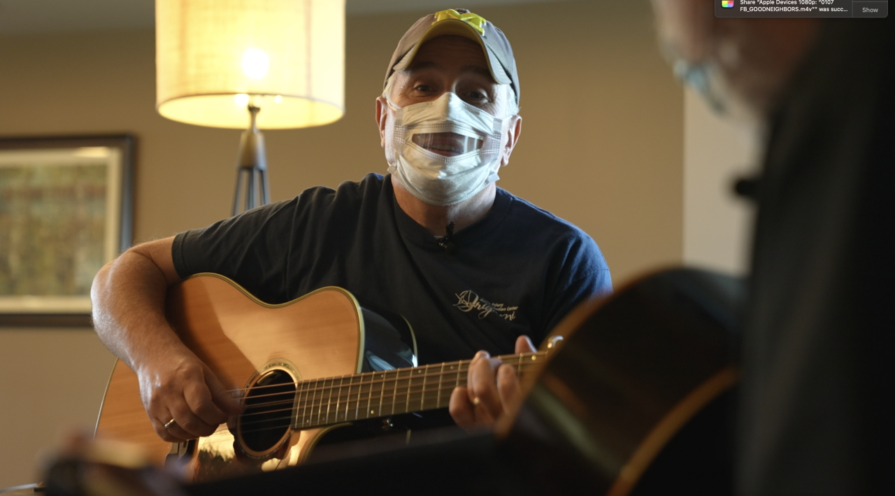 Brian Bristol plays along with a recovering client