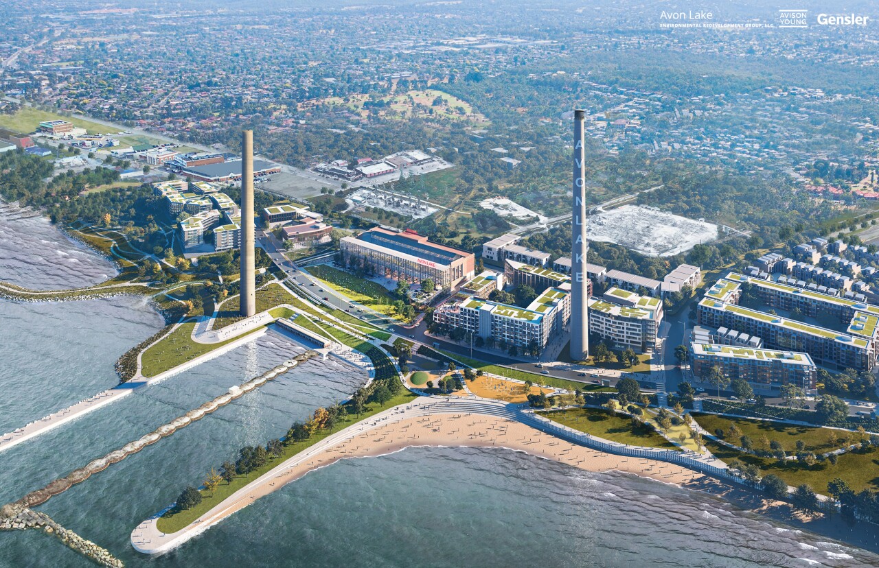 1 - Conceptual rendering of Avon Lake Power Plant redevelopment with public lake access.jpg