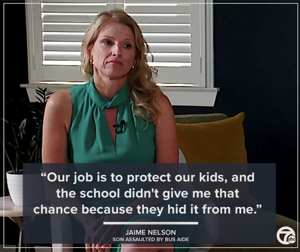 Bus aide attacked special needs student, mom says school hid