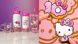  New 10th Anniversary merch at the Hello Kitty Cafe Truck. 