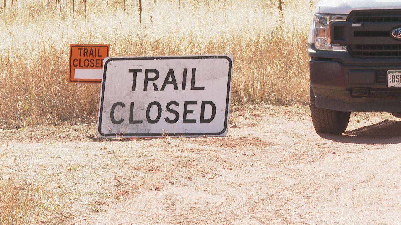 Trail closure sign