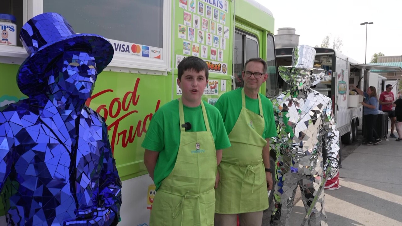 "Mirror Men" and Frosty Truck at the Montana State Fair