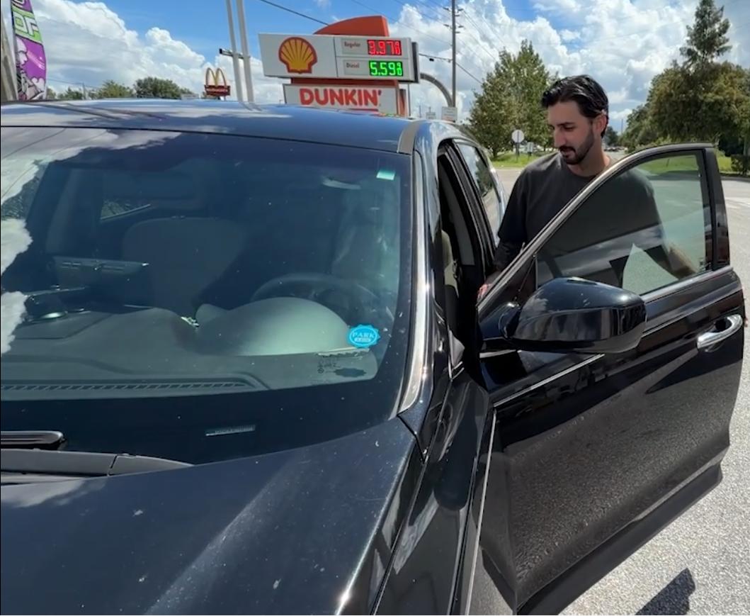 Josh Whitston with car
