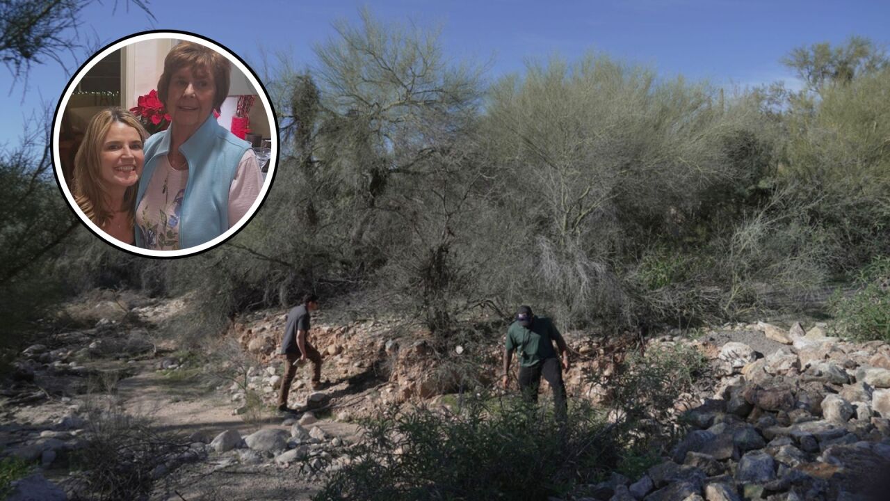 Law enforcement agents check vegetation areas around Nancy Guthrie’s home in Tucson, Ariz., Wednesday, Feb. 11, 2026.