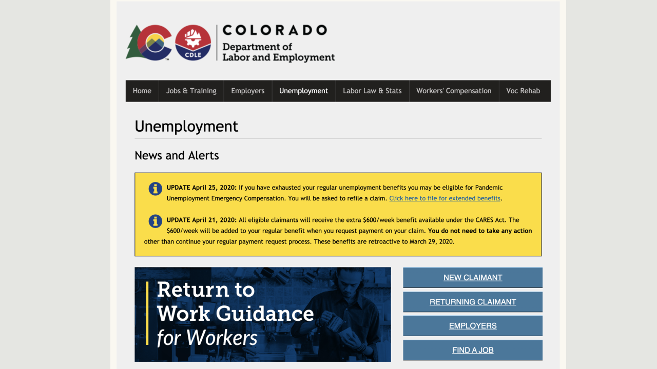 Ui Colorado Unemployment filing system potentially exposed private data of some ...