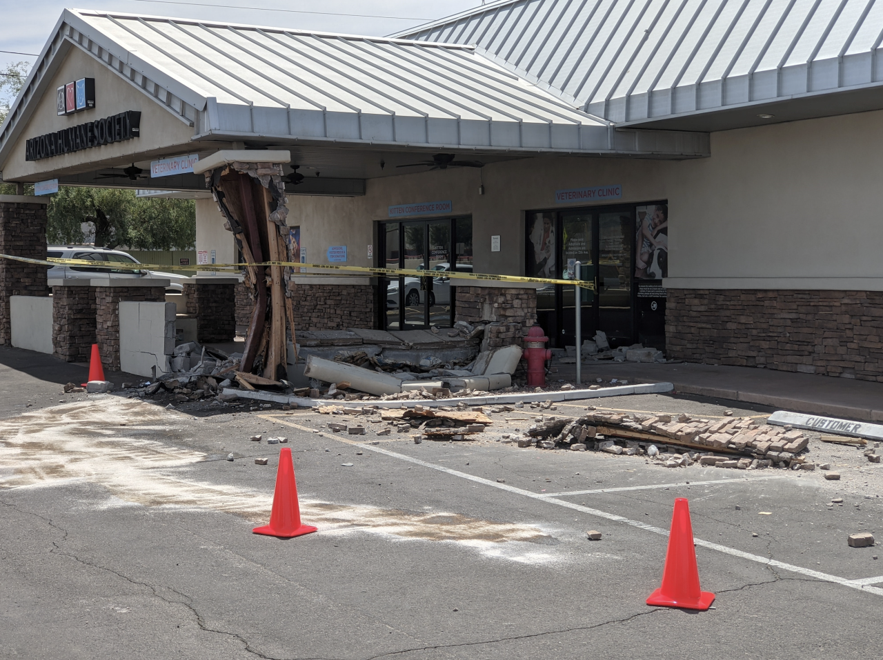 Truck Crashes into Arizona Humane Society