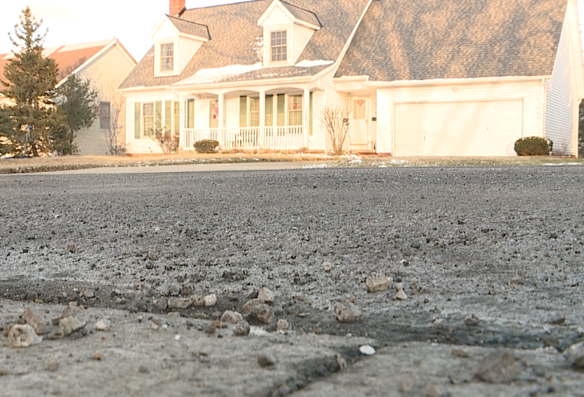 Wickliffe homeowners report road maintenance effort has left their neighborhood a gravel filled mess