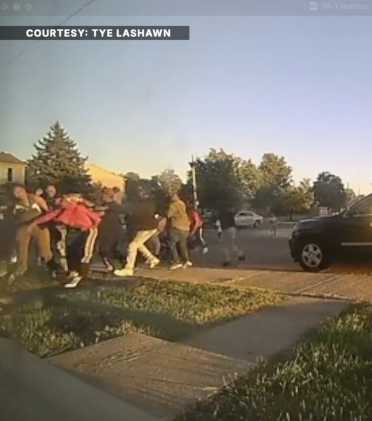 Parts of the brawl caught on camera