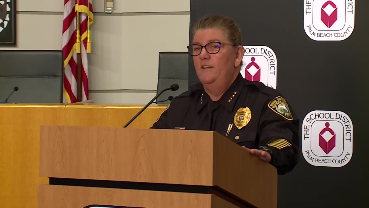 Chief Sarah Mooney of the School District of Palm Beach County's Police Department speaks at a news conference on Aug. 9, 2023.jpg