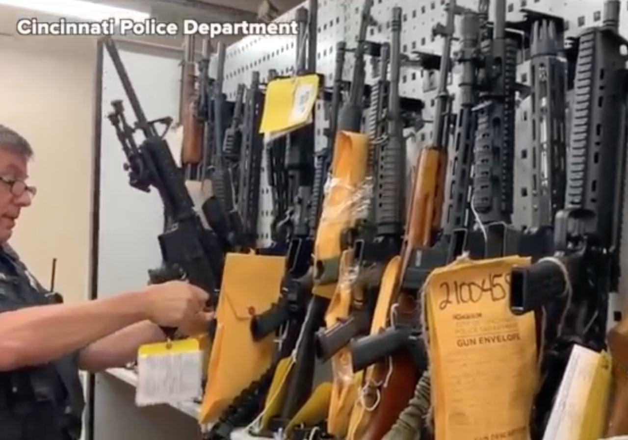 Illegal firearms seized by Cincinnati police