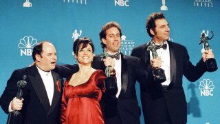 ?Seinfeld? cast members with Jerry Seinfeld
