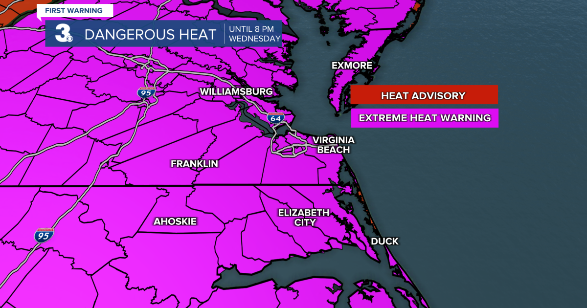 Extreme Heat Warning continues until 8 PM Wednesday
