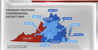Redistricting map