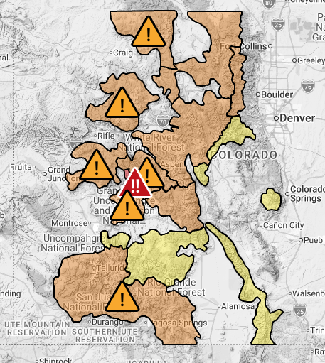 Avalanche danger Feb 16 2026