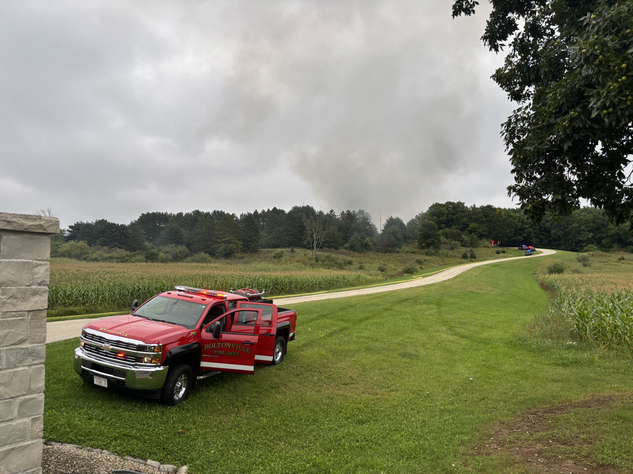 Wollner's Plumbing and Excavation shop destroyed by fire outside Kewaskum village, damage estimated at $2M