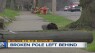 Neighbors want broken utility pole removed
