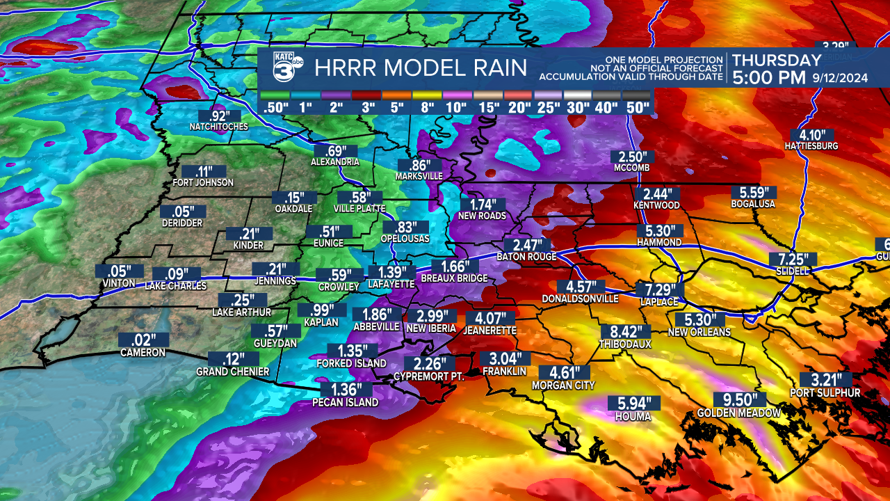 Extended HRRR Accumulation Acadiana.png