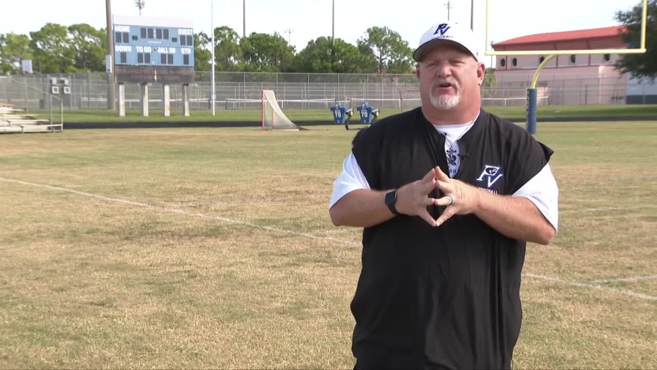 Park Vista Cobras football coach Don Ferraro speaks about Logan Harrold