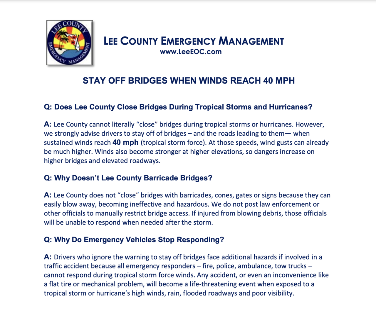 Lee County Emergency Management