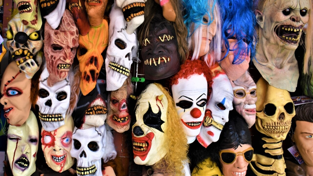 A,Lot,Of,Halloween,Masks,For,Sell