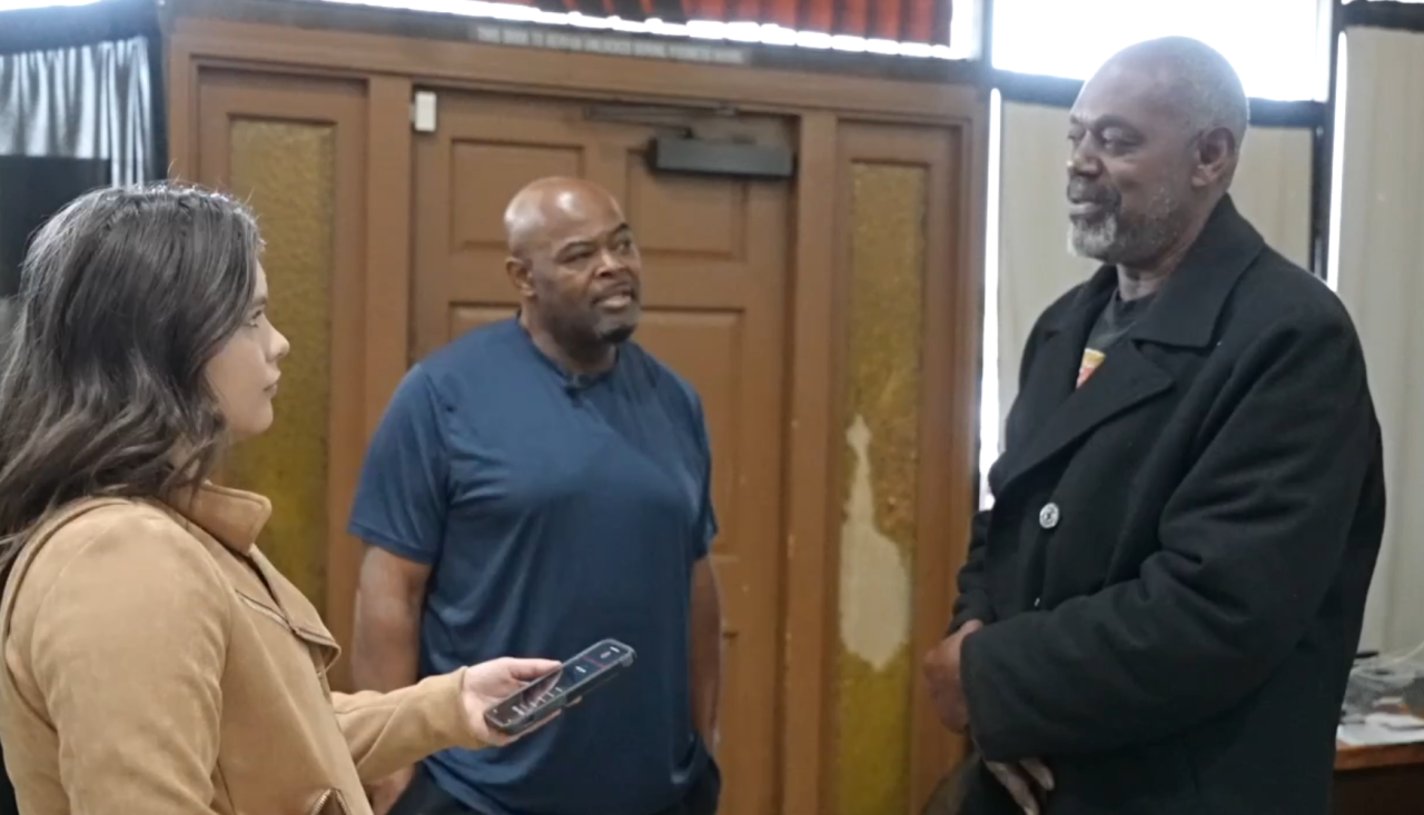 Neighborhood News Reporter Veronica Morley Interviewing Leon Denweed & Brent Maddox