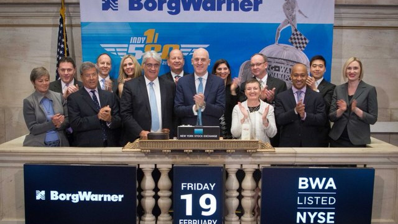PHOTOS: Borg-Warner Trophy and NYSE closing bell