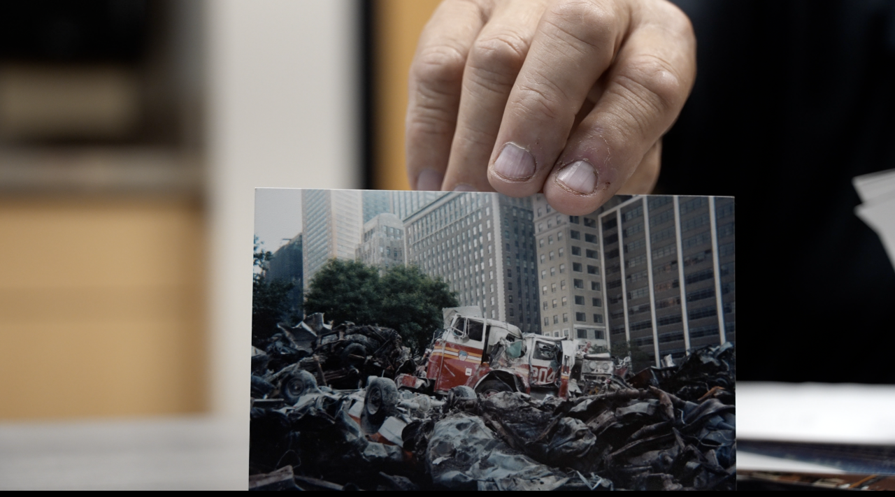 Fire engine destroyed