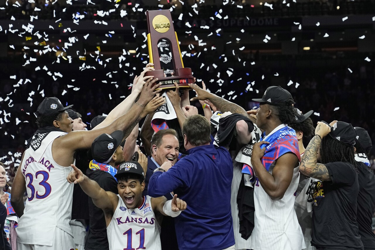 NCAA North Carolina Kansas Basketball