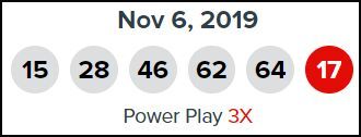 Winning Powerball Numbers for November 6