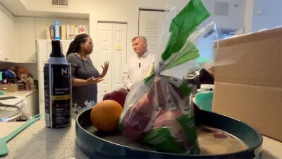 Jaszmine Williams speaks with WPTV reporter Matt Sczesny about food insecurity.