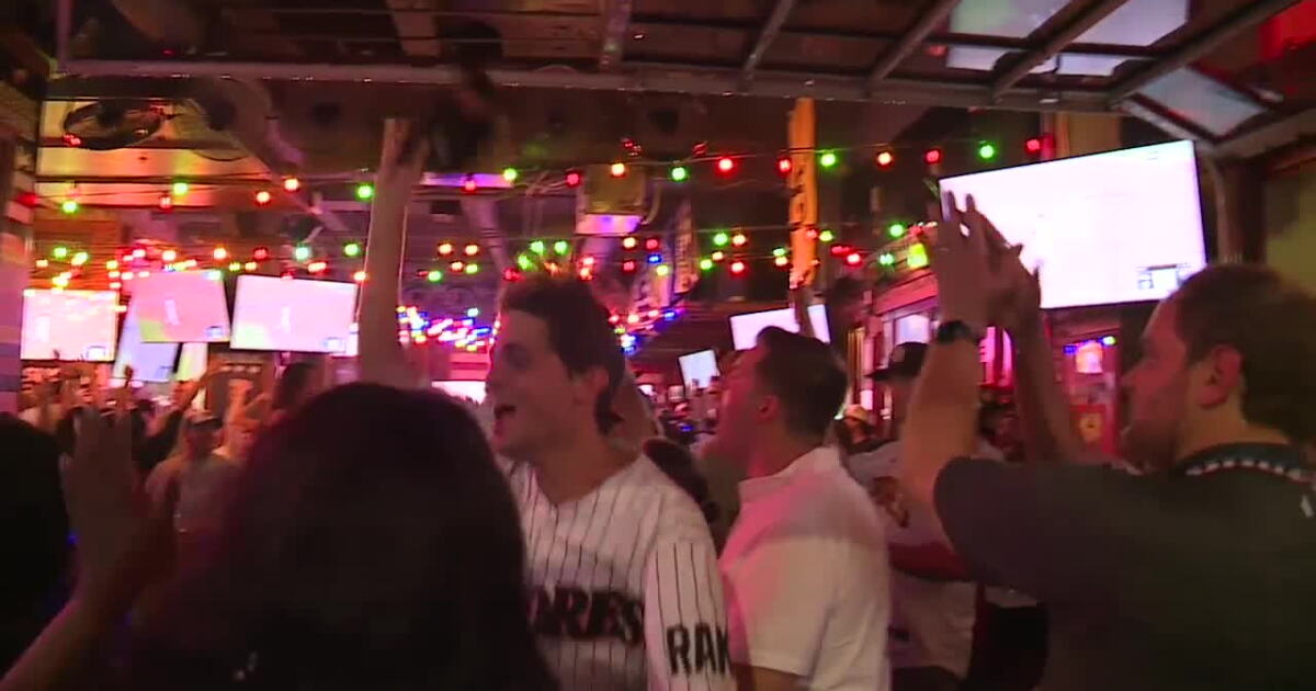 Fans celebrate Padres win in Game 3 against Milwaukee Brewers