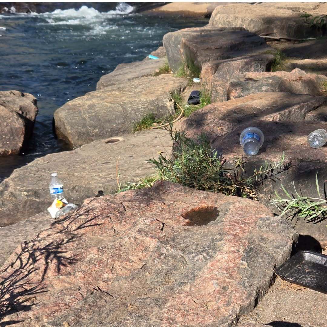 Clear Creek trash in Golden