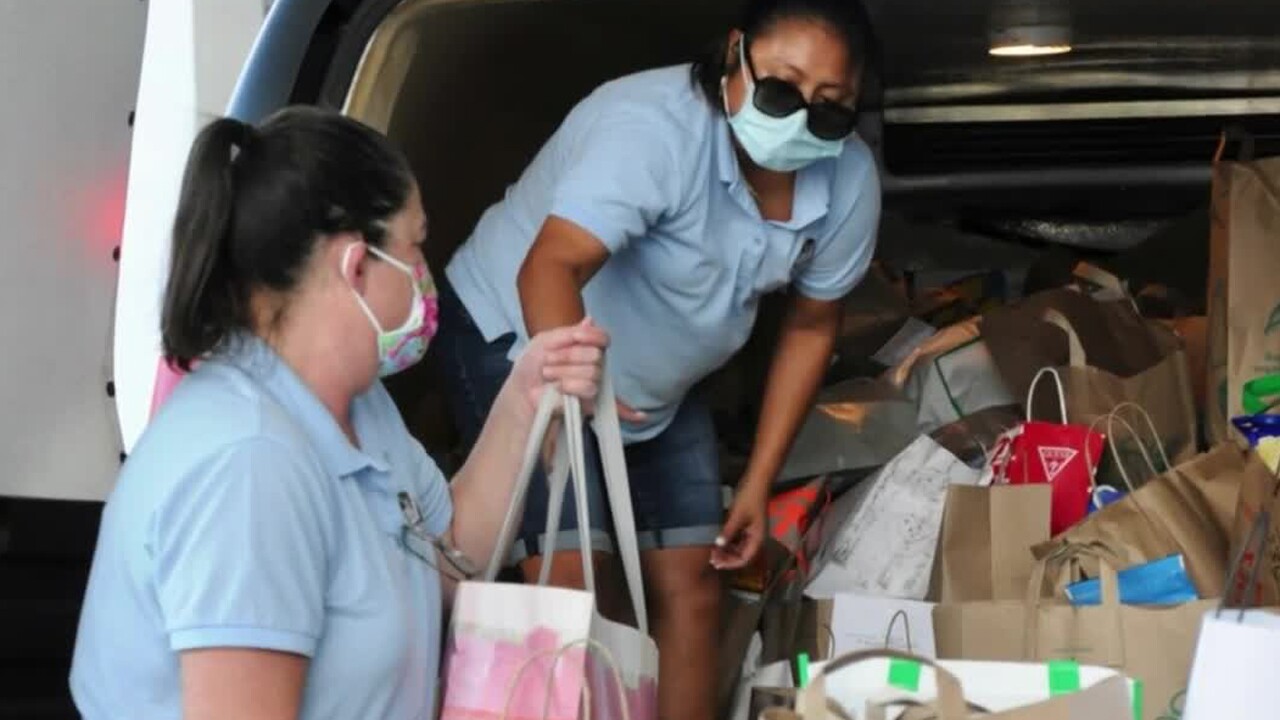 West Palm Beach resident Deborah Hutchison's idea of a food drive helped lead to 200 grocery bags full of donations.