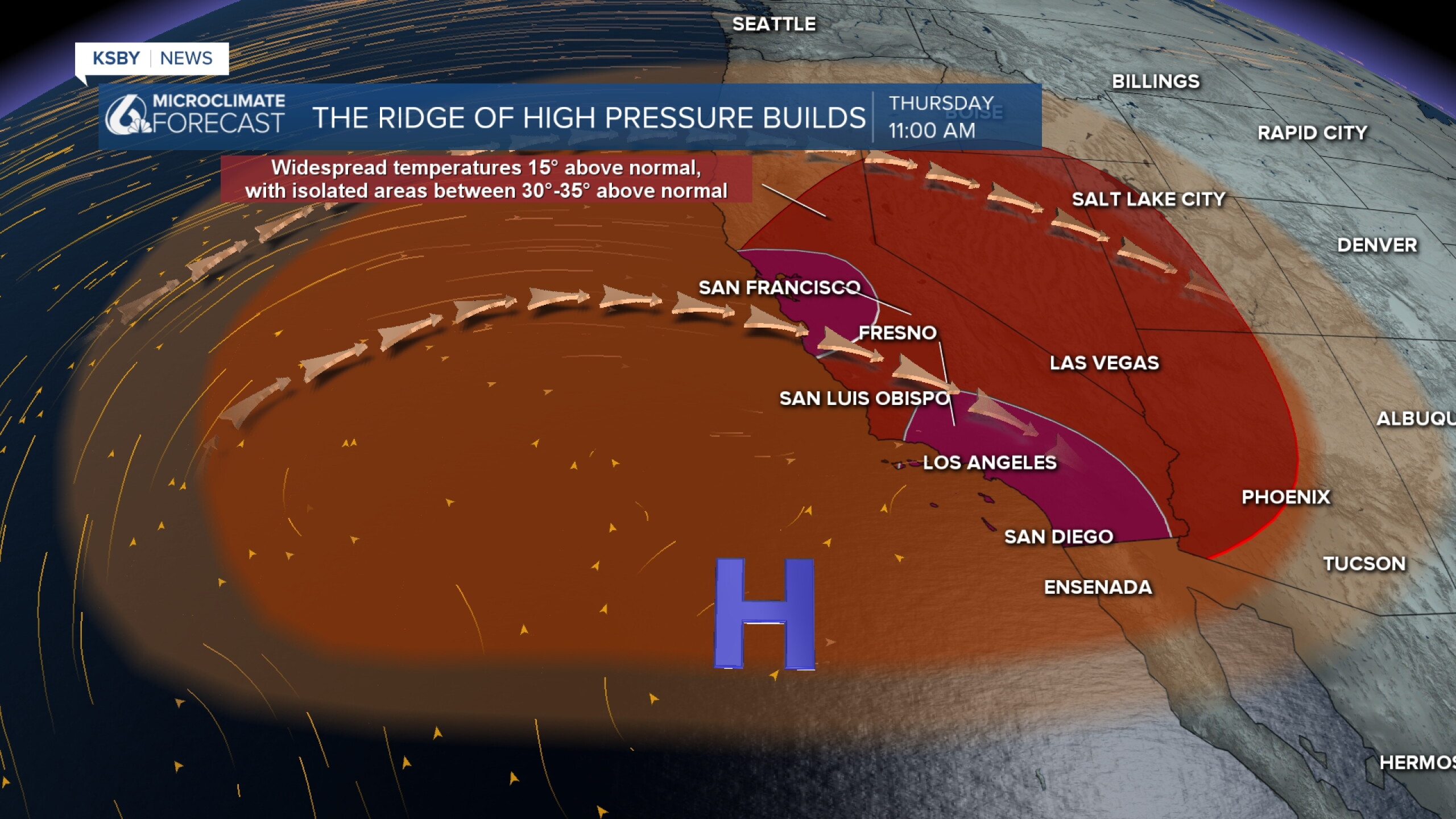 A rare prolonged Heat Wave in March for the Central Coast