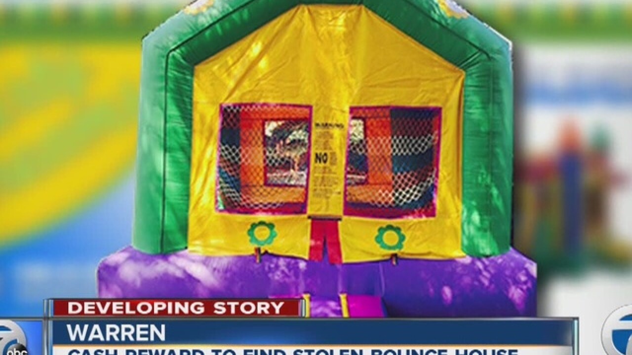 Thieves steal custom bounce house in Warren