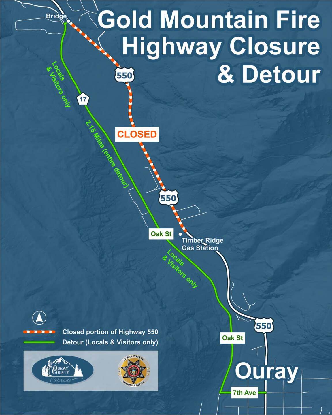 Gold Mountain Fire closures in Ouray