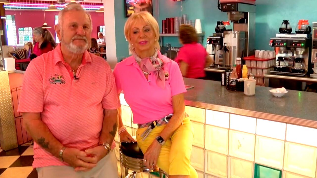 Bob and Ellie Smela, owners of Ellie's 50's diner in Delray Beach
